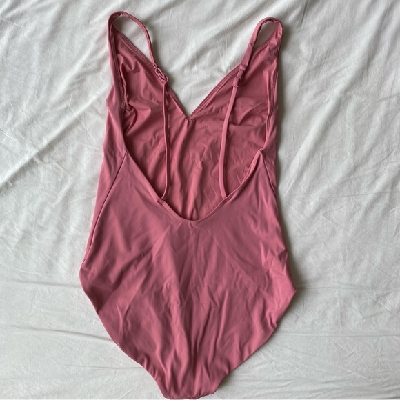 COS Pink V Neck One Piece Swimsuit US 6 - Picture 4 of 9